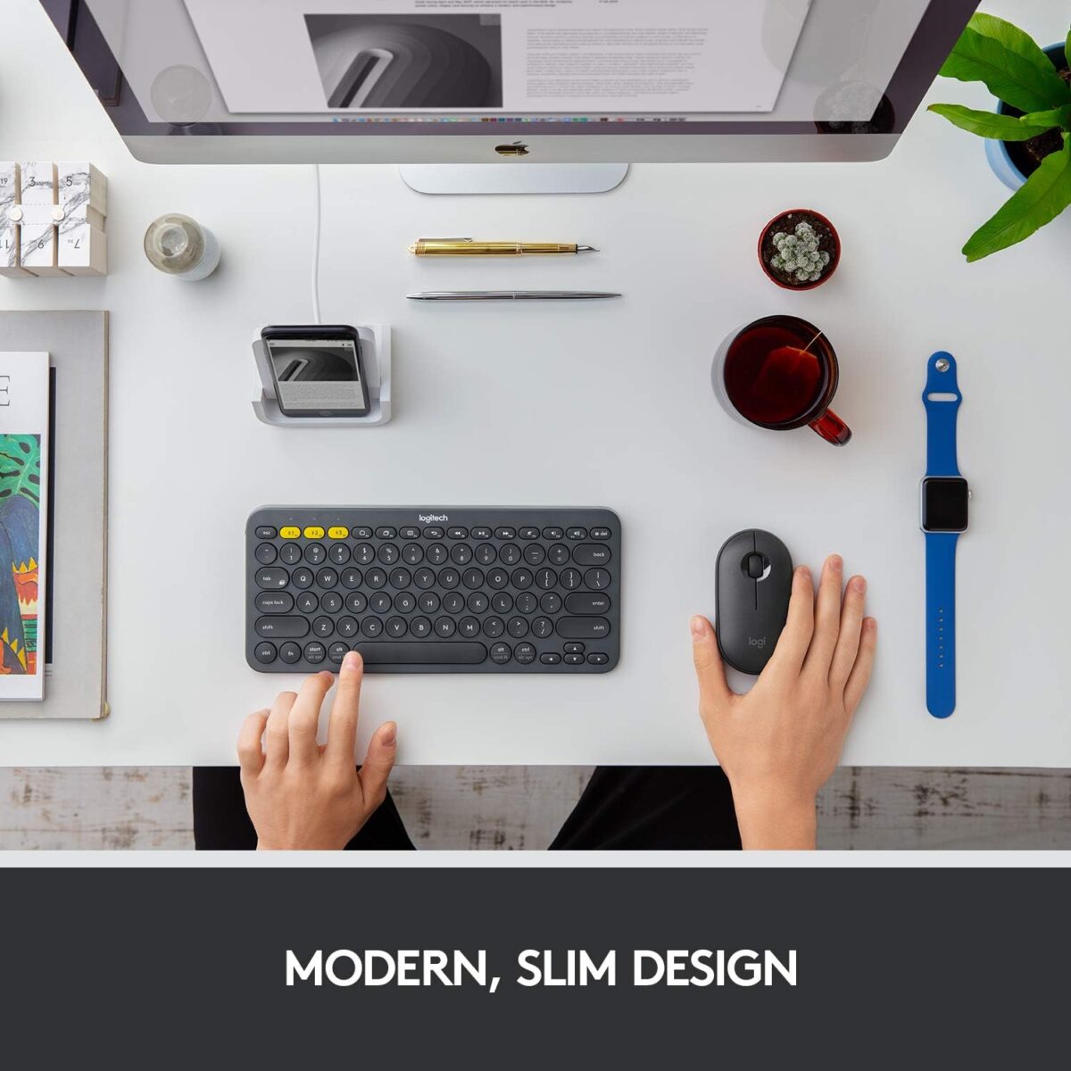 Logitech Pebble 2 M350S Black — Mouse inalámbrico, bluetooth, delgado y compacto - Imagen 4