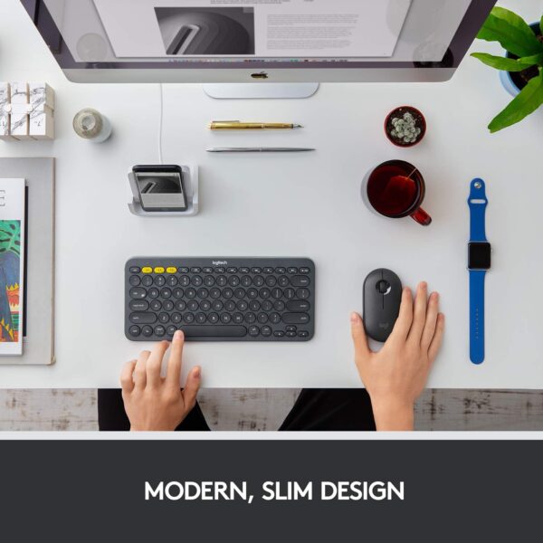 Logitech Pebble 2 M350S Black — Mouse inalámbrico, bluetooth, delgado y compacto - Imagen 4