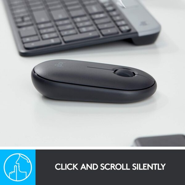 Logitech Pebble 2 M350S Black — Mouse inalámbrico, bluetooth, delgado y compacto - Imagen 2
