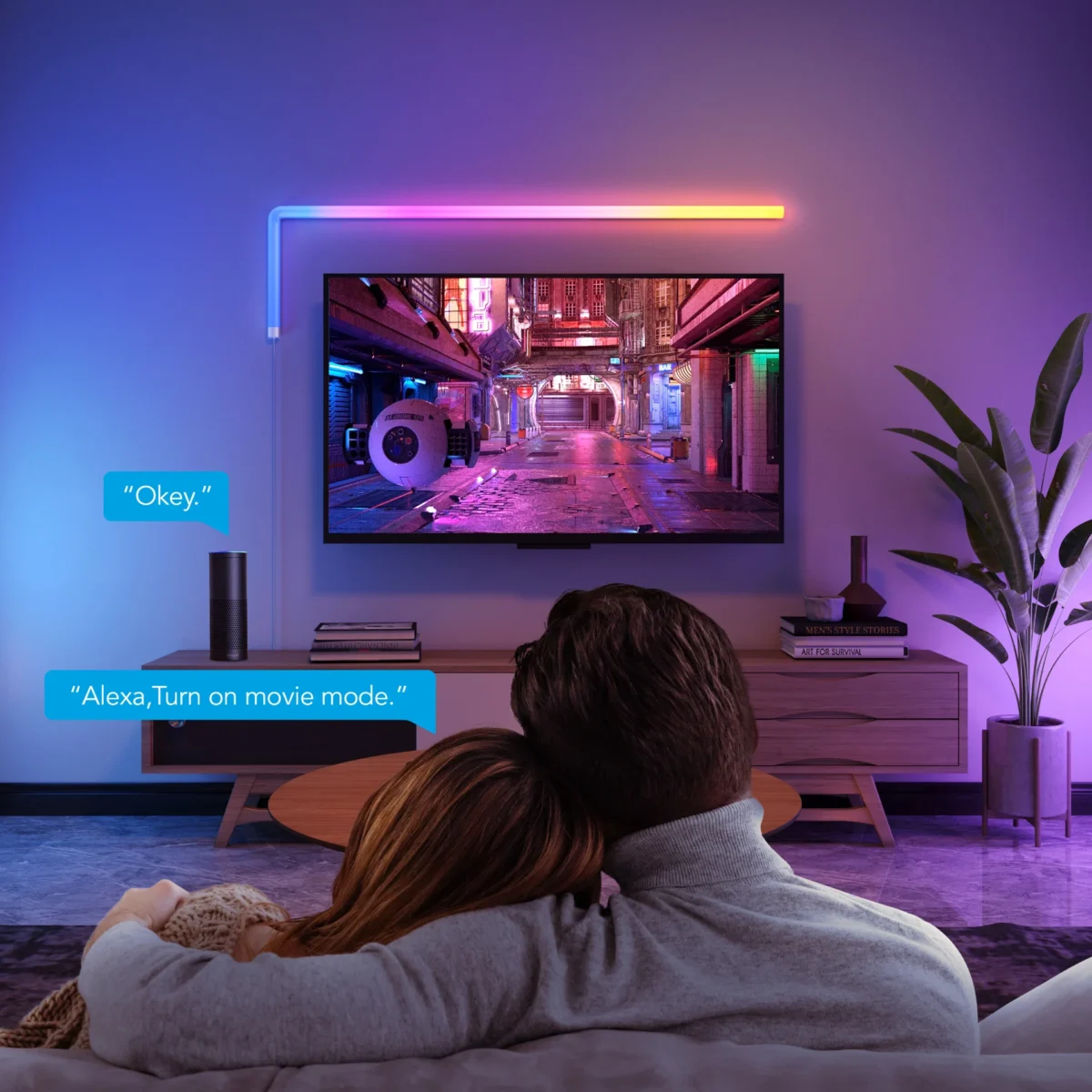 Govee Glide Wall Light RGBIC — Trabaja con Alexa y Google Assistant, 6 piezas y 1 esquina - Imagen 4