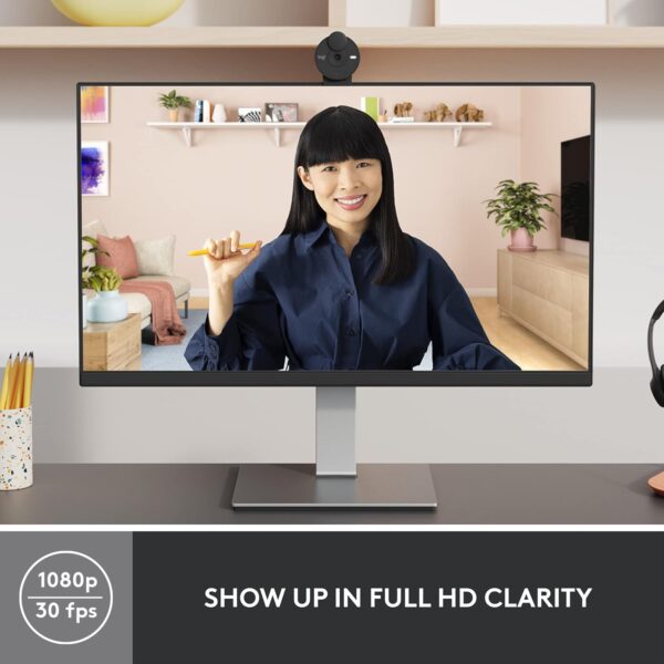 Logitech Brio 300 Grafito — Webcam, 2MP, Full HD, conexión USB-C, micrófono - Imagen 3
