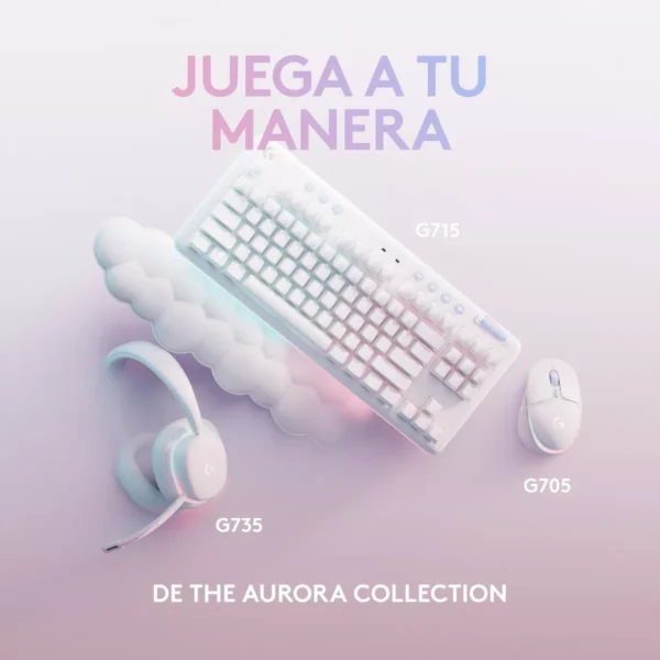 Logitech G705 Aurora Collection — Mouse Inalámbrico, Bluetooth, USB, para manos pequeñas - Imagen 8