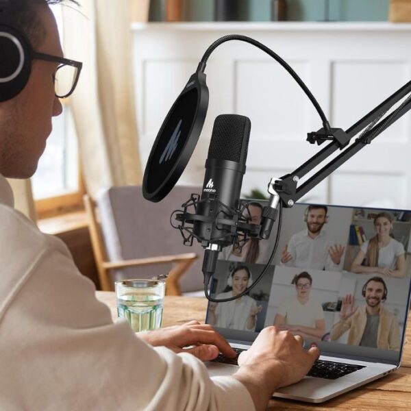 Maono AU-A04 — Micrófono USB, soporte de brazo de tijera, abrazadera - Imagen 2