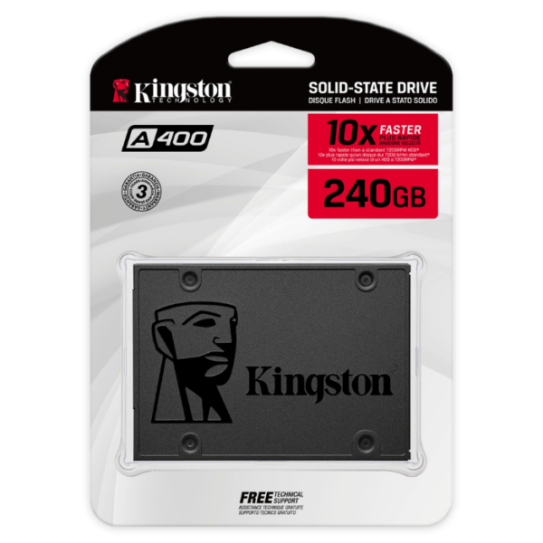 Kingston A400 240GB — SSD SATA, Formato 2.5", hasta 500 MB/s en lectura - Imagen 2
