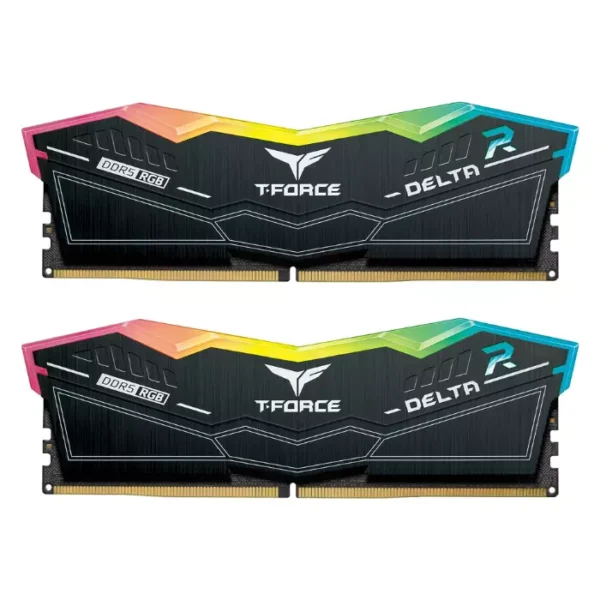 TEAMGROUP T-Force Delta Black RGB DDR5 16GB (2x8GB) 6000MHz — Memoria RAM para PC, CL38