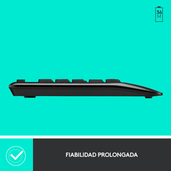 Logitech MK345 — Combo teclado y ratón, inalámbrico, USB, Negro, español - Imagen 5