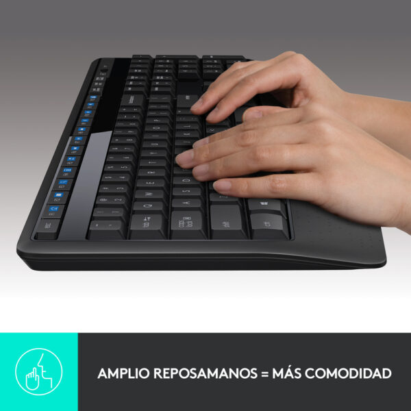 Logitech MK345 — Combo teclado y ratón, inalámbrico, USB, Negro, español - Imagen 4