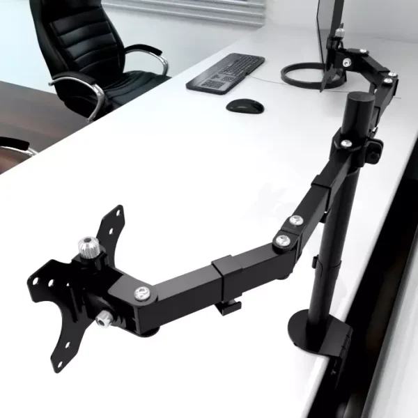KlipXtreme KPM-310 — Soporte para dos monitores de 13 a 32", carga máxima 8KG cada monitor - Imagen 2
