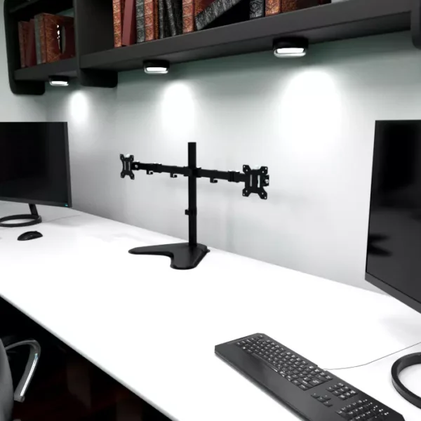 KlipXtreme KPM-311 — Soporte para dos monitores de 13 a 32", carga máxima 8KG cada monitor - Imagen 2