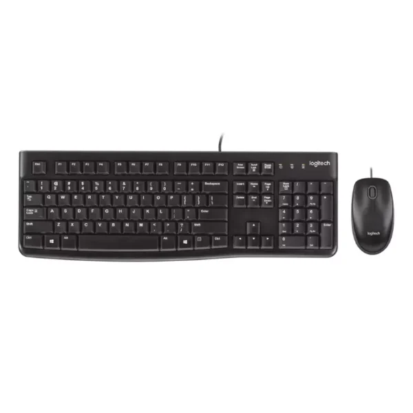 Logitech MK120 — Combo de teclado y ratón, USB, Negro, español