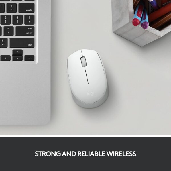 Logitech M170 Off-White — Mouse Inalámbrico, USB, 1000DPI, Blanco - Imagen 3
