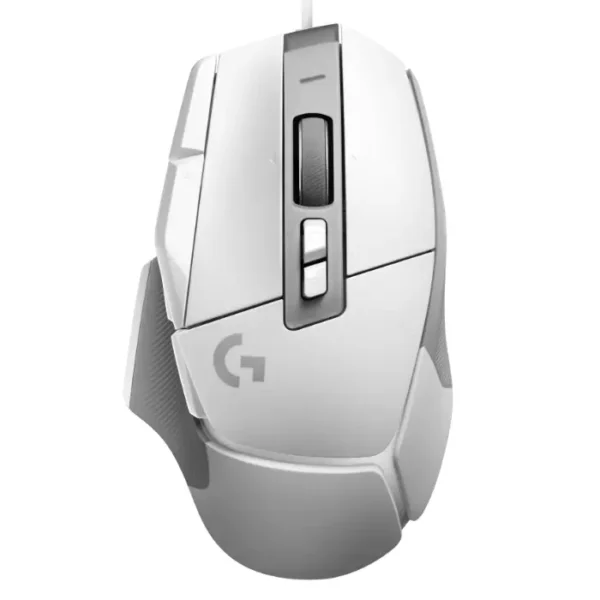 Logitech G502 X White — Mouse alámbrico, Sensor HERO 25K, Interruptores LIGHTFORCE, Blanco
