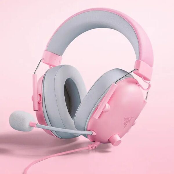 Razer BlackShark V2 X Quartz — Audífono con cable, 3.5mm, rosa - Imagen 2