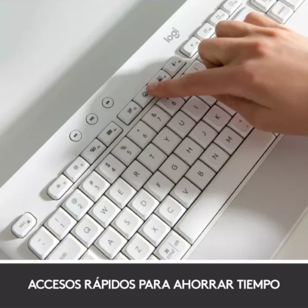 Logitech Signature K650 White — Teclado inalámbrico, Bluetooth, blanco, español - Imagen 3