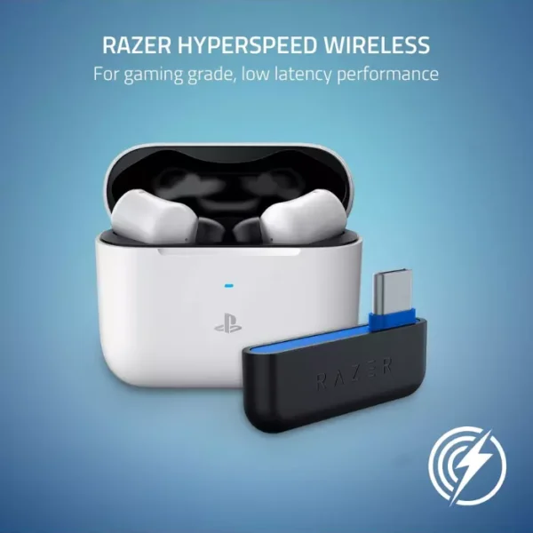 Razer Hammerhead HyperSpeed — Wireless Gaming Earbuds, para PS5, Bluetooth 5.2, RGB Chroma - Imagen 5