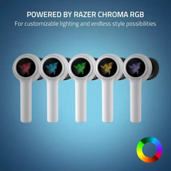 Razer Hammerhead HyperSpeed — Wireless Gaming Earbuds, para PS5, Bluetooth 5.2, RGB Chroma - Imagen 6