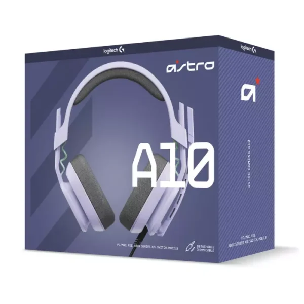 Logitech G Astro A10 Gen 2 Lilac — Gaming Headset (Windows & Mac), lila - Imagen 3