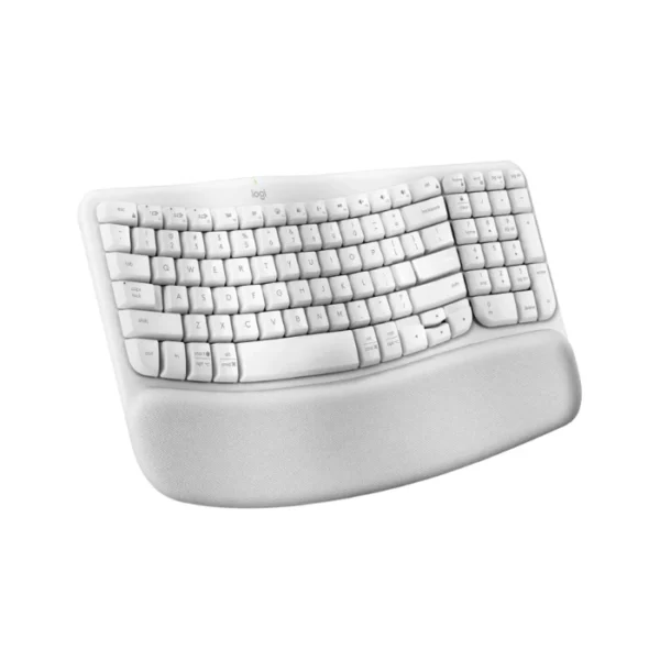 Logitech Wave Keys Blanco — Teclado inalámbrico, Bluetooth, español, multidispositivo, blanco - Imagen 3