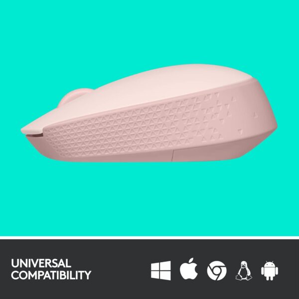 Logitech M170 Rose — Mouse Inalámbrico, USB, 1000DPI, Rosa - Imagen 5