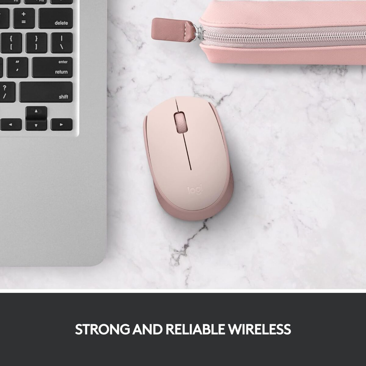 717eXya4EHL._AC_SL1500_ Logitech M170 Rose — Mouse Inalámbrico, USB, 1000DPI, Rosa - Imagen 3