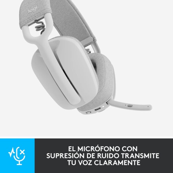Logitech Zone Vibe 100 White — Auriculares Wireless ligeros, Bluetooth - Imagen 6