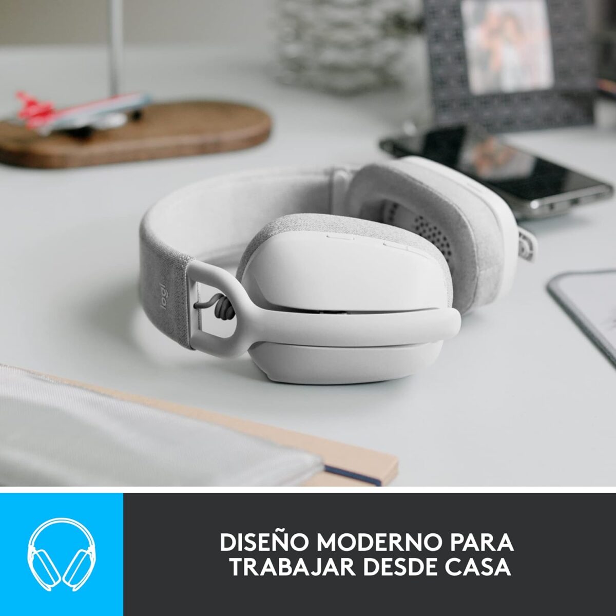 71inFWb+DQL._AC_SL1500_ Logitech Zone Vibe 100 White — Auriculares Wireless ligeros, Bluetooth - Imagen 5