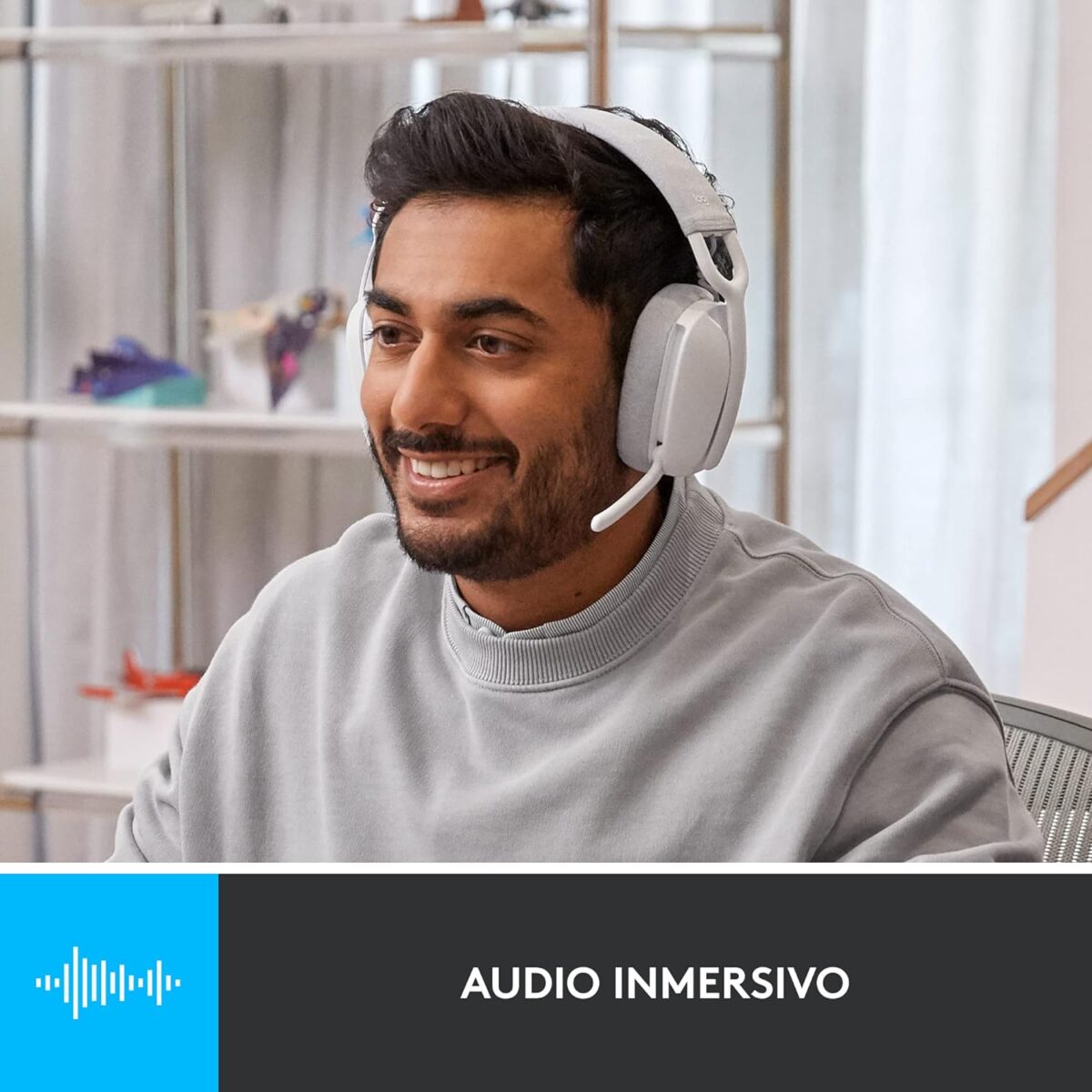 71x2KRXpuFL._AC_SL1500_ Logitech Zone Vibe 100 White — Auriculares Wireless ligeros, Bluetooth - Imagen 7