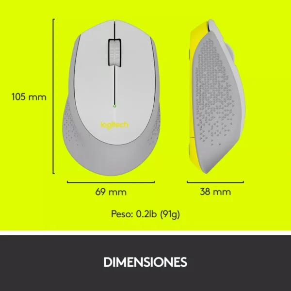 Logitech M280 Gray - Mouse inalámbrico, 1000DPI, USB, gris - Imagen 5