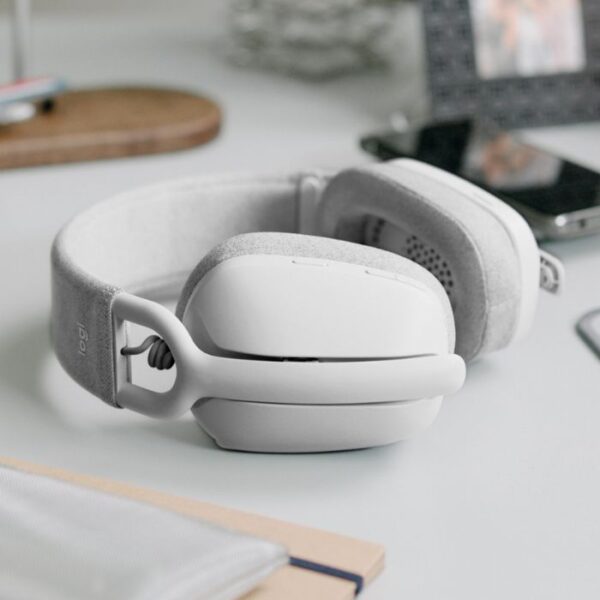 Logitech Zone Vibe 100 White — Auriculares Wireless ligeros, Bluetooth - Imagen 2