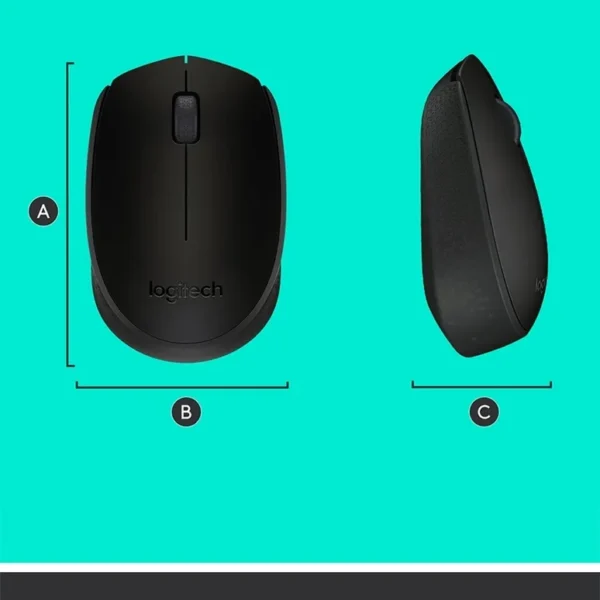 Logitech M170 Black — Mouse Inalámbrico, USB, 1000DPI, Negro/Gris - Imagen 5
