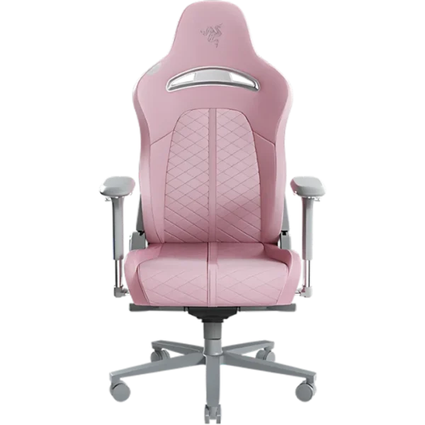 Razer Enki Quartz — Silla gamer, reclinable hasta 152°, hasta 299 libras, sin armar, rosa