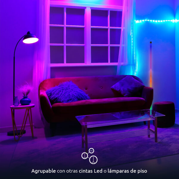 Nexxt Lámpara LED inteligente de piso — Conexión Wi-Fi, compatible con Alexa, Google Home, Alexa - Imagen 6