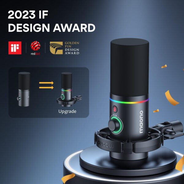Maono PD200X — Micrófono dinámico USB/XLR, RGB, sin brazo - Imagen 8
