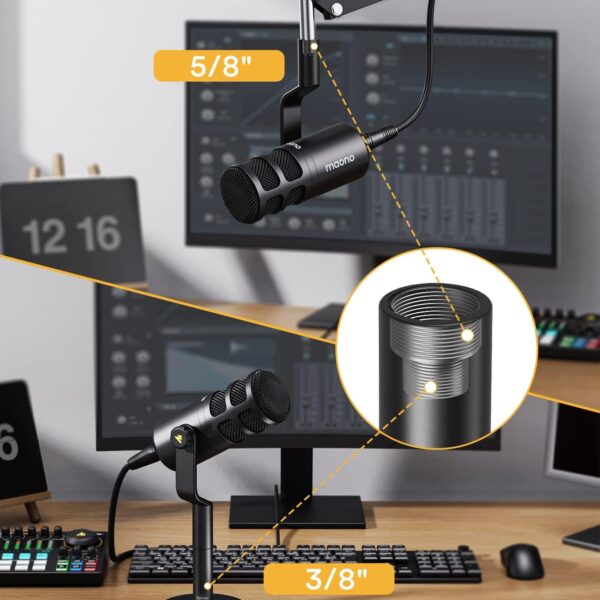 Maono PD100 Podcast XLR — Micrófono para grabación vocal, tecnología de aislamiento de voz - Imagen 5