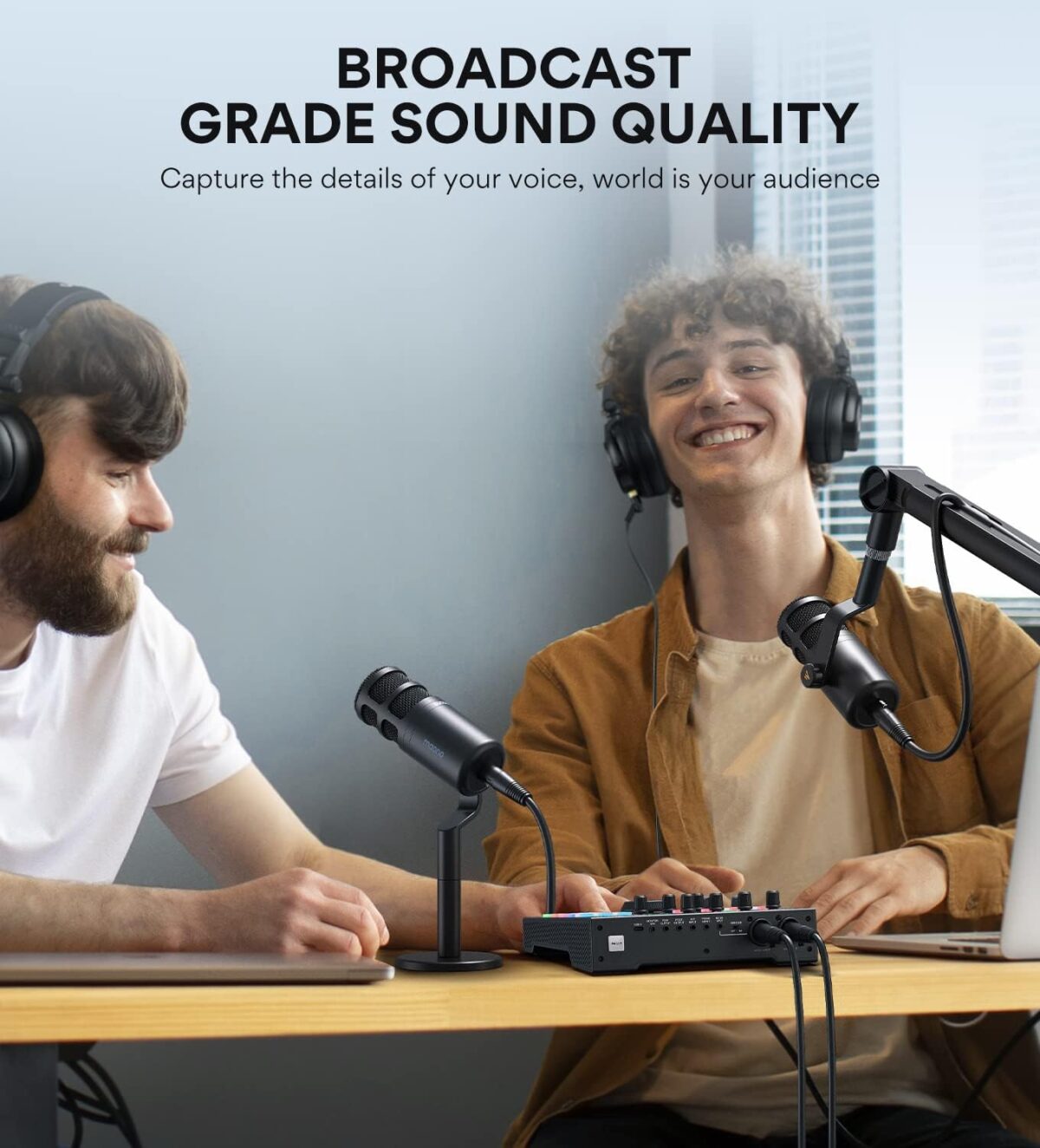 71She90V-FL._AC_SL1500_ Maono PD100 Podcast XLR — Micrófono para grabación vocal, tecnología de aislamiento de voz - Imagen 9