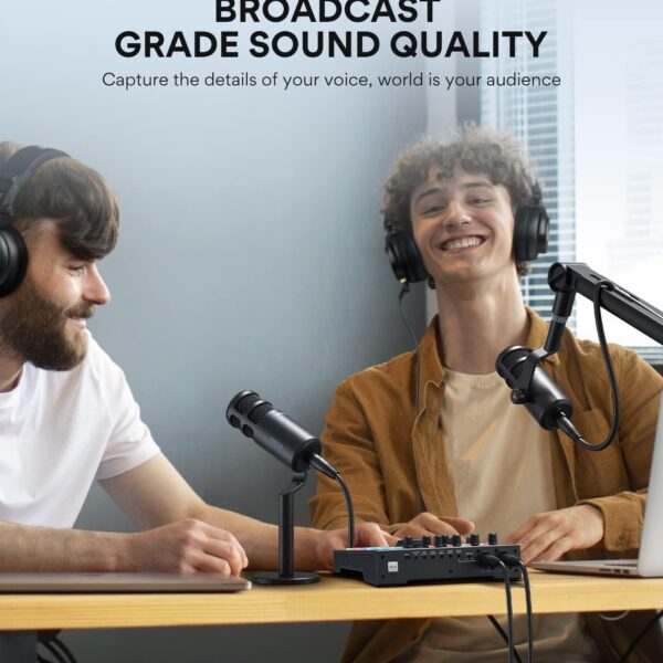 Maono PD100 Podcast XLR — Micrófono para grabación vocal, tecnología de aislamiento de voz - Imagen 9