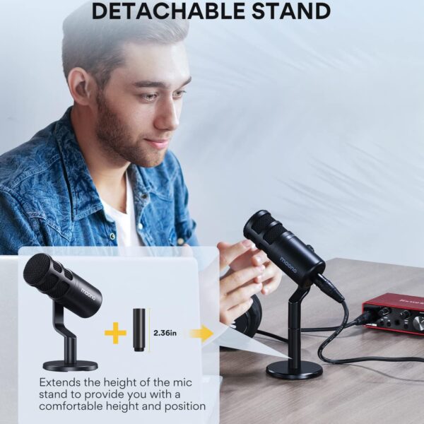 Maono PD100 Podcast XLR — Micrófono para grabación vocal, tecnología de aislamiento de voz - Imagen 6