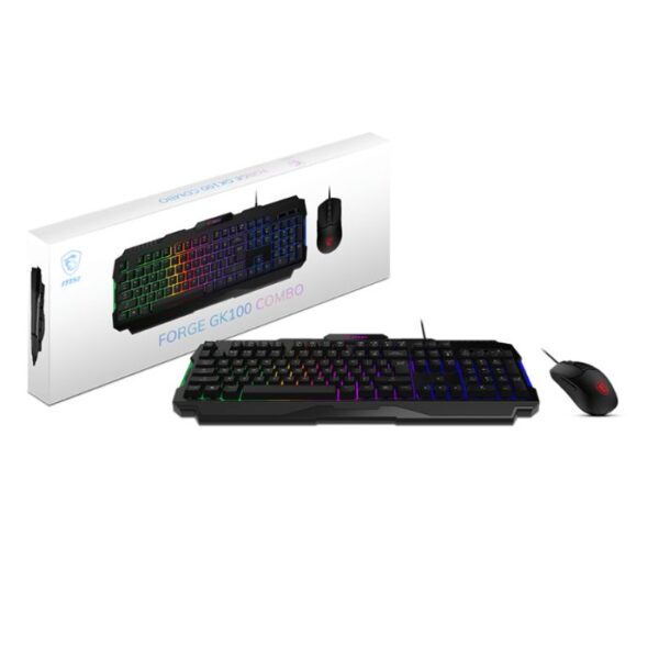 MSI Forge GK100 Combo — Teclado membrana alámbrico RGB y Mouse de cable - Imagen 4
