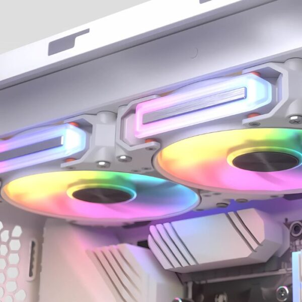 Cougar Apolar 120 ARGB White — Kit 3 Fans 120mm, 2200 RPM, ARGB 3 pin / 5V - Imagen 2