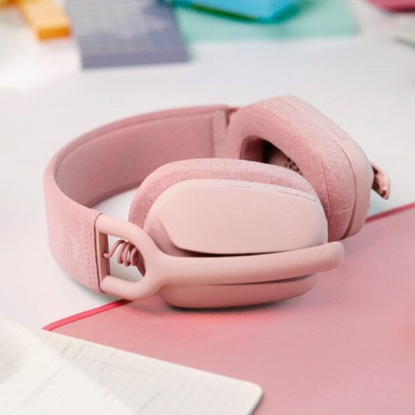 Logitech Zone Vibe 100 Rose — Auriculares Wireless ligeros, Bluetooth - Imagen 2
