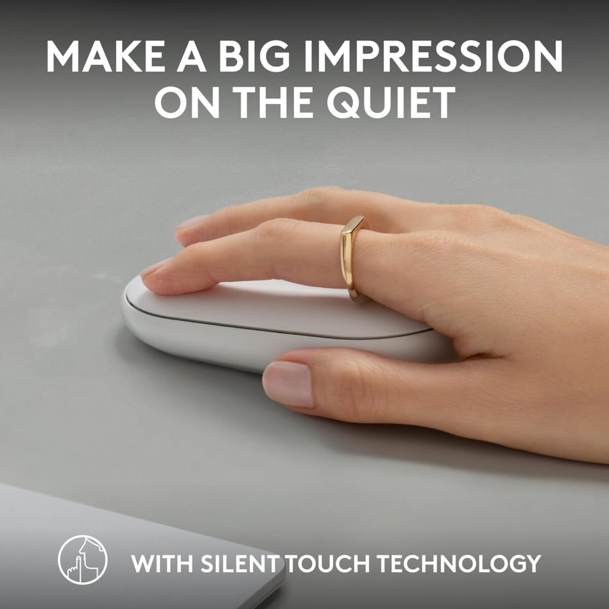 Logitech Pebble 2 M350S Blanco — Mouse inalámbrico, bluetooth, delgado y compacto - Imagen 6