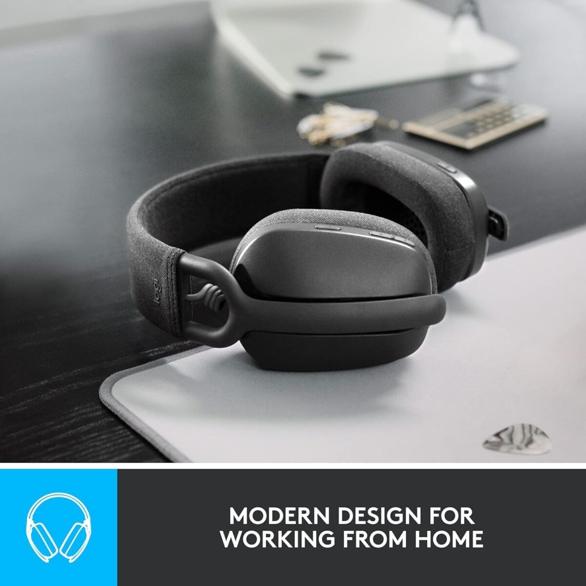 613B2YAMZoL._AC_SL1500_ Logitech Zone Vibe 100 Graphite — Auriculares Wireless ligeros, Bluetooth - Imagen 2