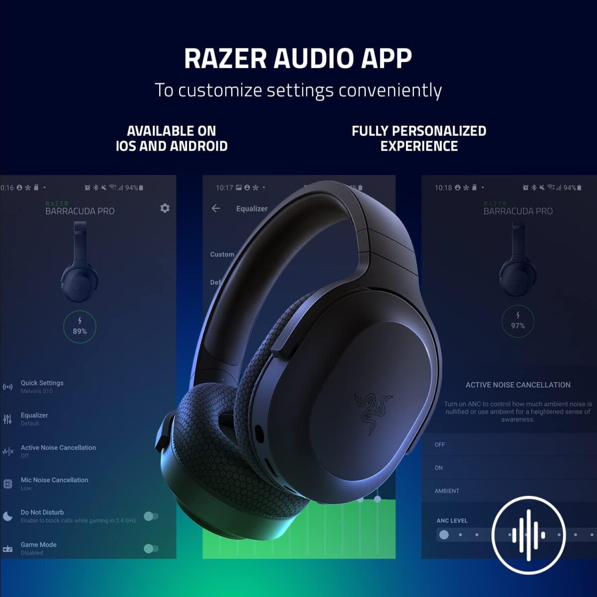 61LRFql6DWL._AC_SL1500_ Razer Barracuda X Black — Audífonos inalámbricos, multiplataforma, 2.4GHz Wireless, Bluetooth, micrófono extraíble, negro - Imagen 5