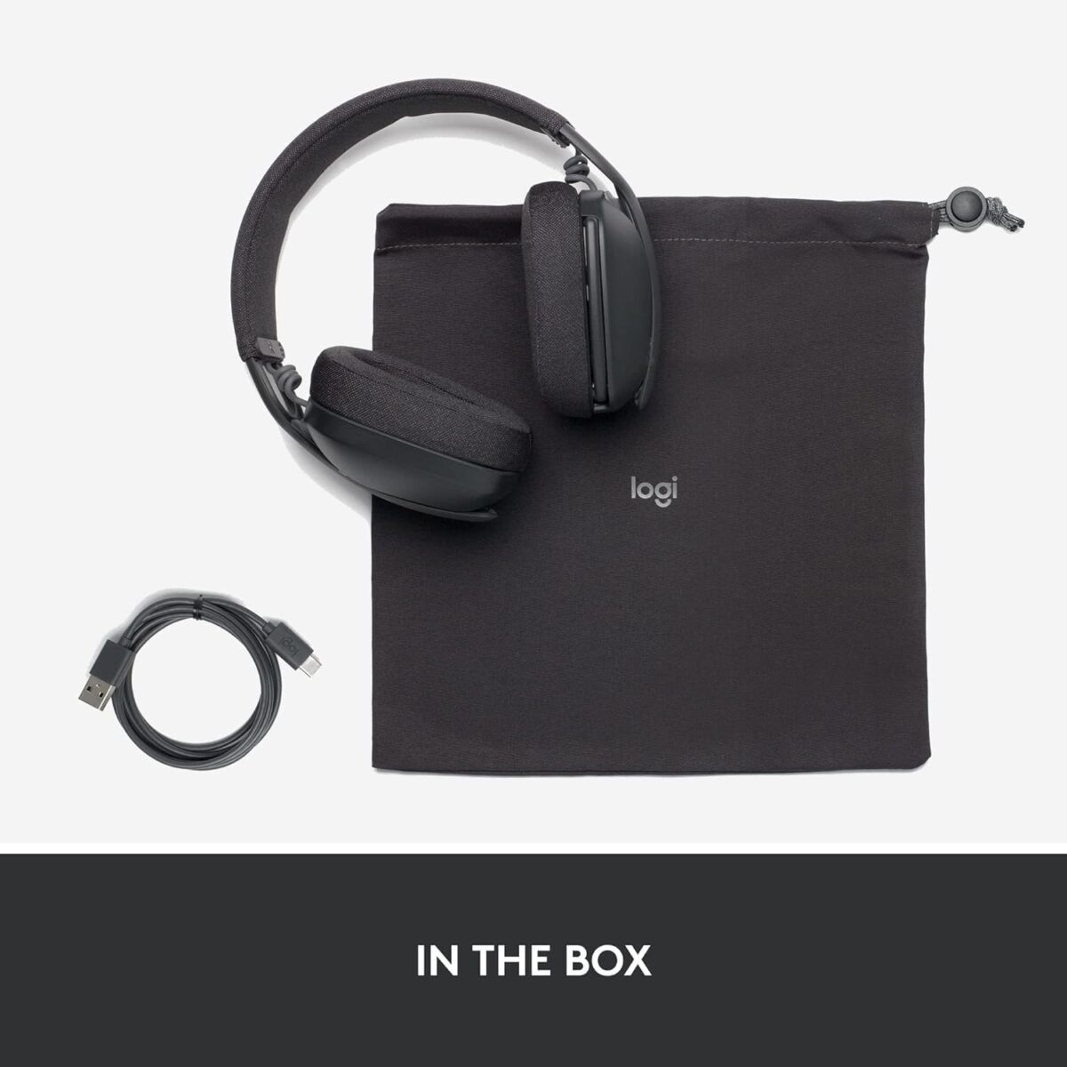 61UECF5bwWL._AC_SL1500_ Logitech Zone Vibe 100 Graphite — Auriculares Wireless ligeros, Bluetooth - Imagen 6