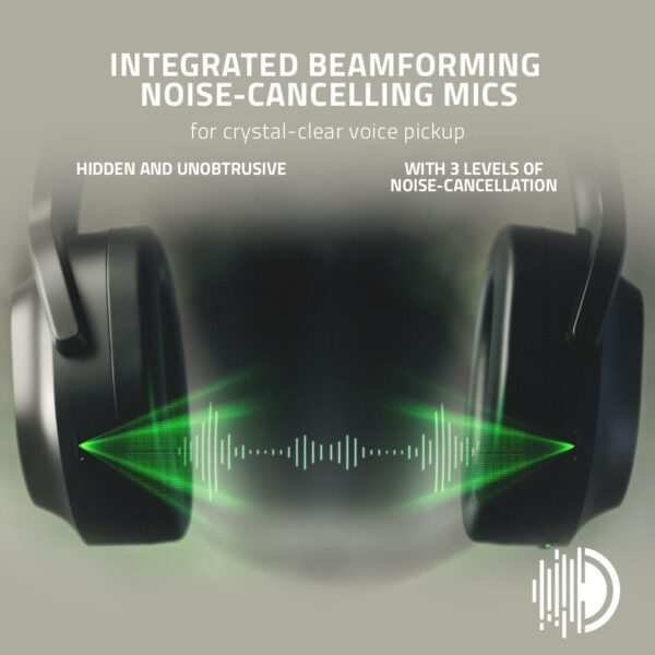 Razer Barracuda Black — Audífonos inalámbricos, 2.4GHz + Bluetooth, multiplataforma, cancelación activa de ruido, mejor calidad de sonido, negro - Imagen 5