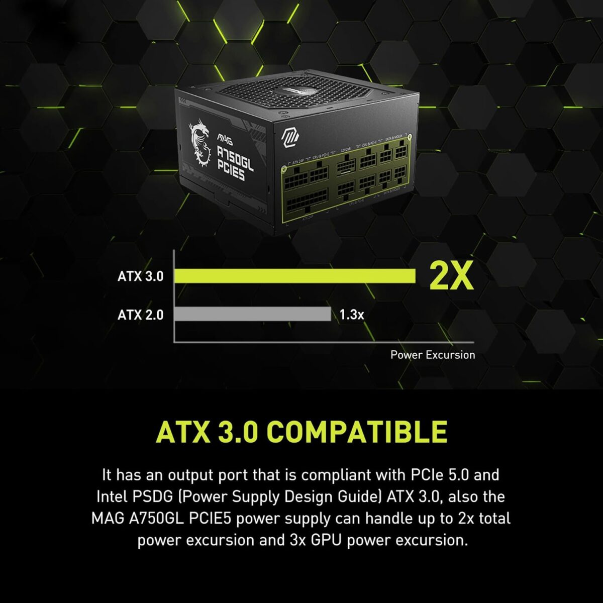 712nqItt-3L._AC_SL1500_ MSI MAG A750GL 80 Plus Gold 750W — Fuente de poder, modular, PCIE5 - Imagen 10
