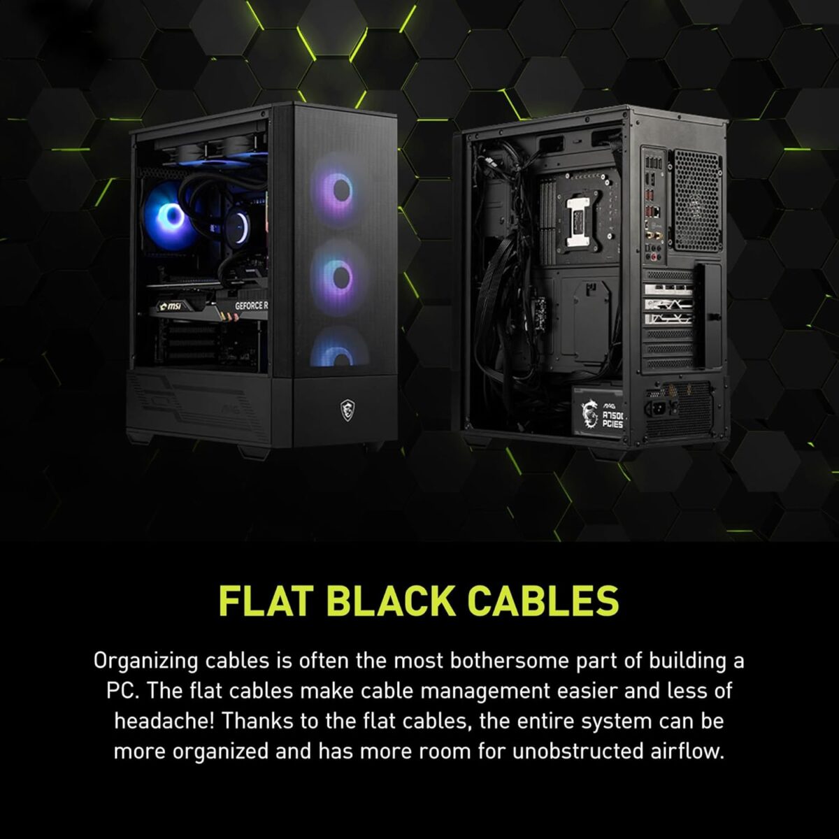 71IajWqmMhL._AC_SL1500_ MSI MAG A750GL 80 Plus Gold 750W — Fuente de poder, modular, PCIE5 - Imagen 5