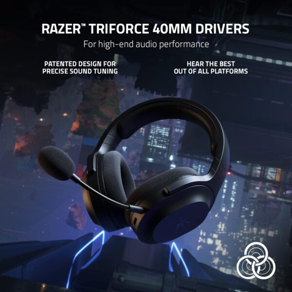 Razer Barracuda X Black — Audífonos inalámbricos, multiplataforma, 2.4GHz Wireless, Bluetooth, micrófono extraíble, negro - Imagen 7