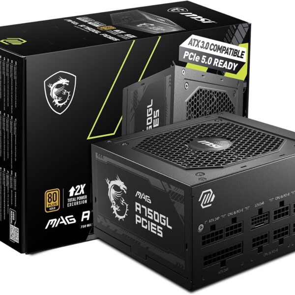 MSI MAG A750GL 80 Plus Gold 750W — Fuente de poder, modular, PCIE5 - Imagen 2