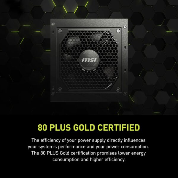 MSI MAG A750GL 80 Plus Gold 750W — Fuente de poder, modular, PCIE5 - Imagen 8